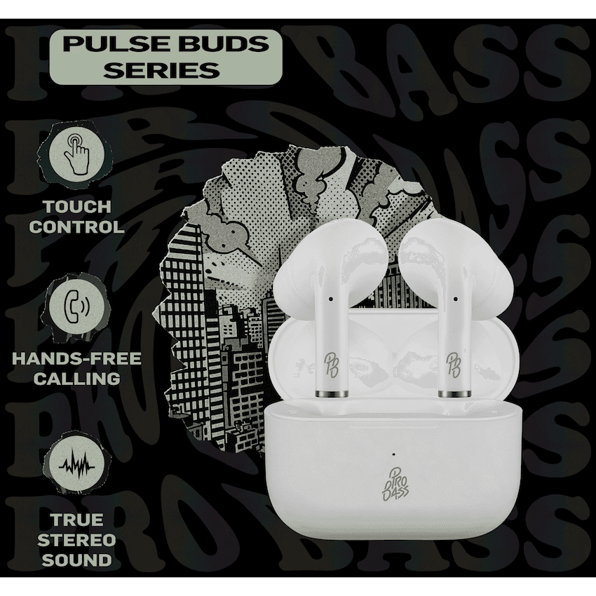 Pro Bass Pulse Buds True Wireless Earphones with Charging Case