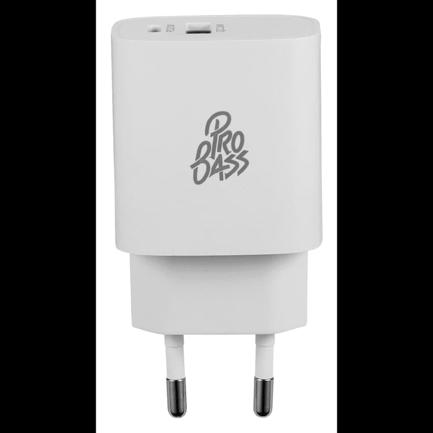 Pro Bass Rapidcharge Series 20w+18w Dual USB and Type-C Wall Charger