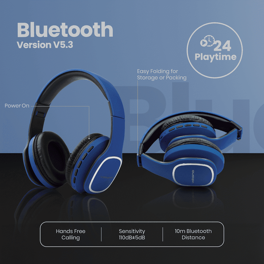Volkano Phonic Series Bluetooth Full Size Headphones