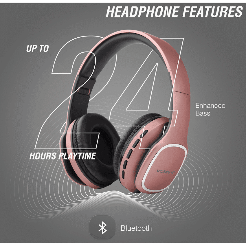 Volkano Phonic Series Bluetooth Full Size Headphones