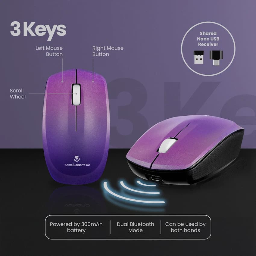 Volkano Prism Series Bluetooth Wireless Keyboard and Mouse