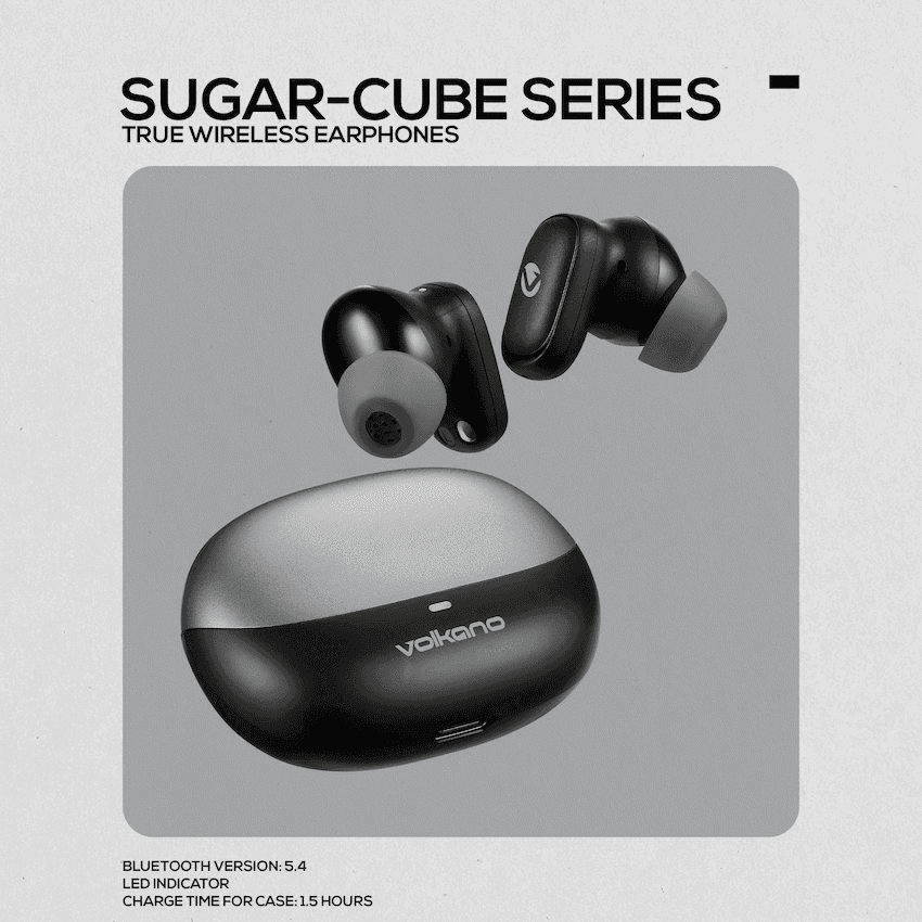 Volkano Sugar-Cube Active Noise Cancelling True Wireless Earphones