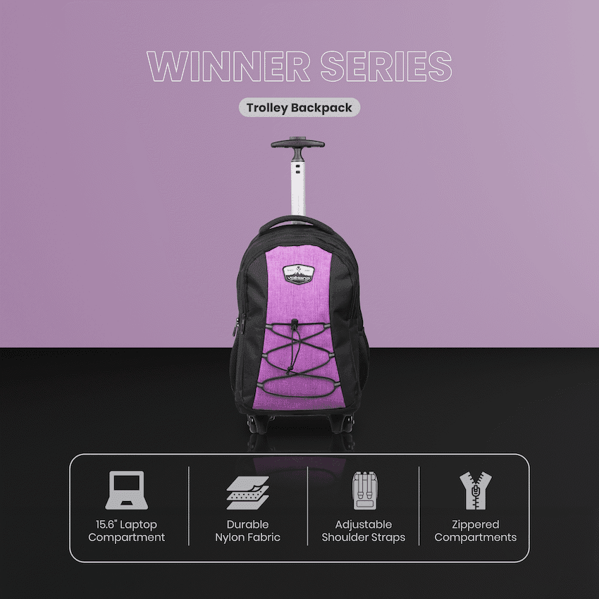 Volkano Winner Trolley Backpack 22L Navy
