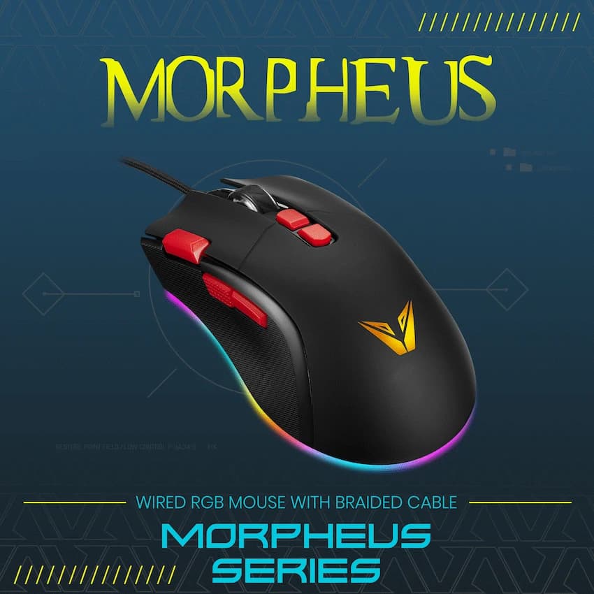 VX Gaming Morpheus Series Wired RGB Mouse with Braided Cable