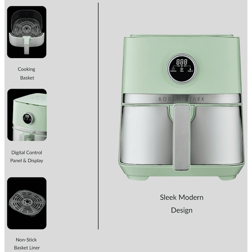 Boden Stark 5.0L Digital Air Fryer Green