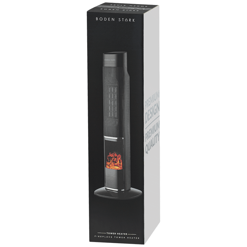 Boden Stark Fireplace Tower Heater
