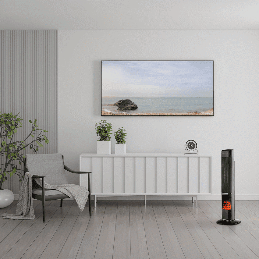 Boden Stark Fireplace Tower Heater