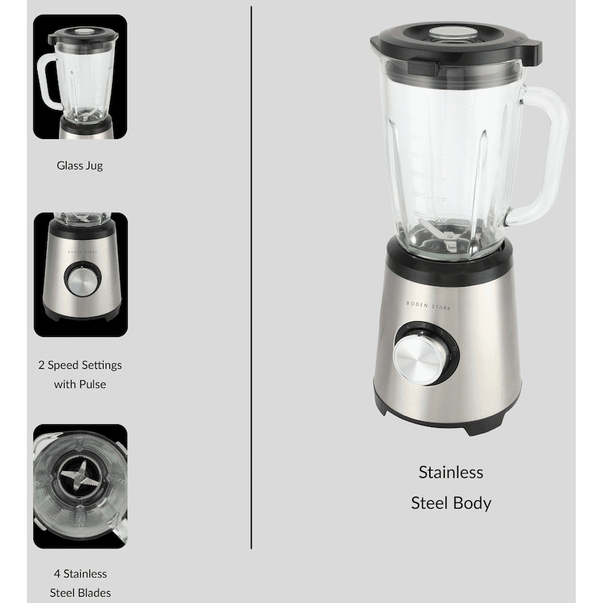 Boden Stark 1000w Glass Jug Blender