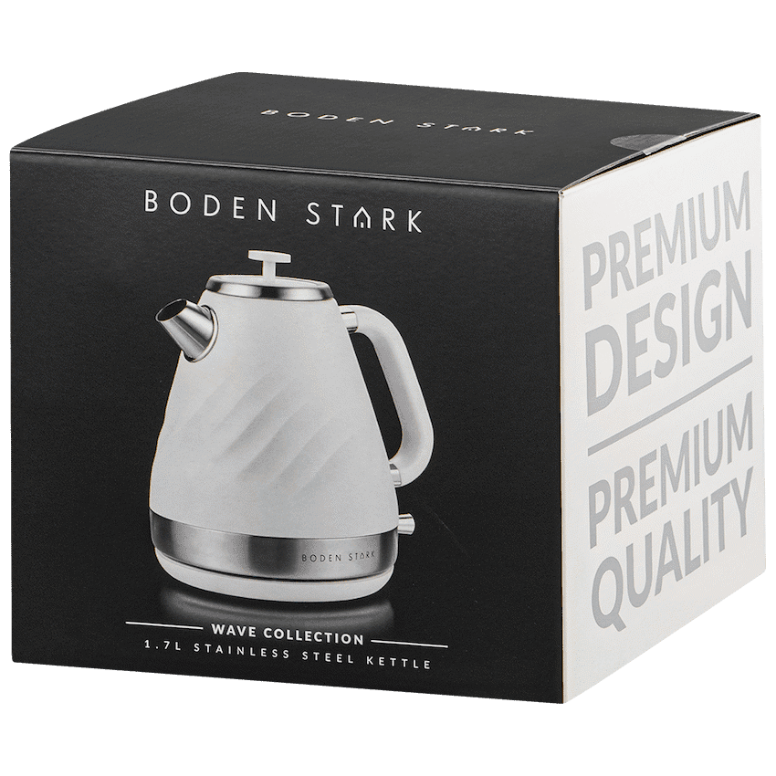 Boden Stark 1.7l Stainless Steel Kettle - White