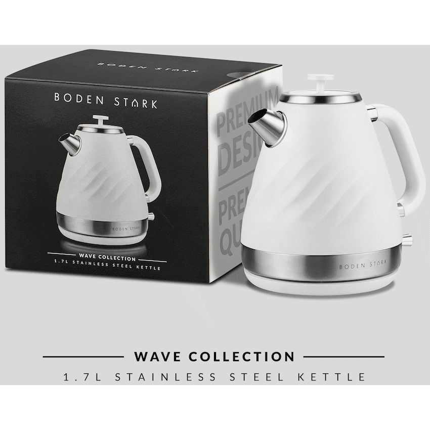Boden Stark 1.7l Stainless Steel Kettle - White