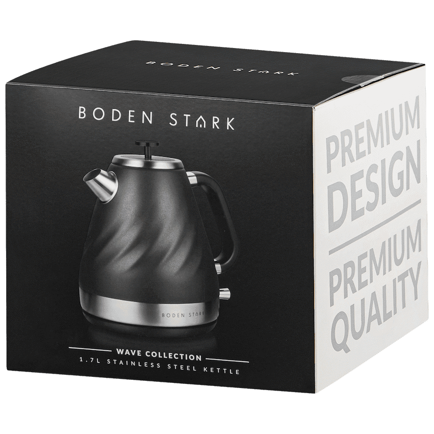 Boden Stark 1.7l Stainless Steel Kettle - Charcoal