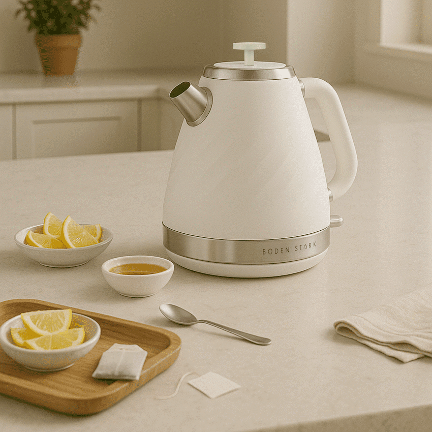 Boden Stark 1.7l Stainless Steel Kettle - White