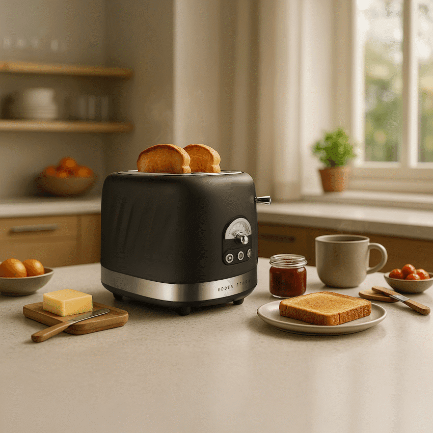 Boden Stark 2-Slice Stainless Steel Toaster