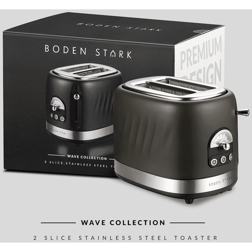 Boden Stark 2-Slice Stainless Steel Toaster