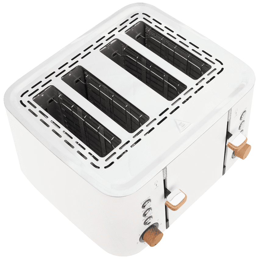 Boden Stark Anson Collection 4 Slice SS Toaster White