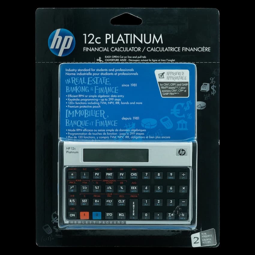 HP 12C Platinum Financial Calculator (Algebraic or RPN)