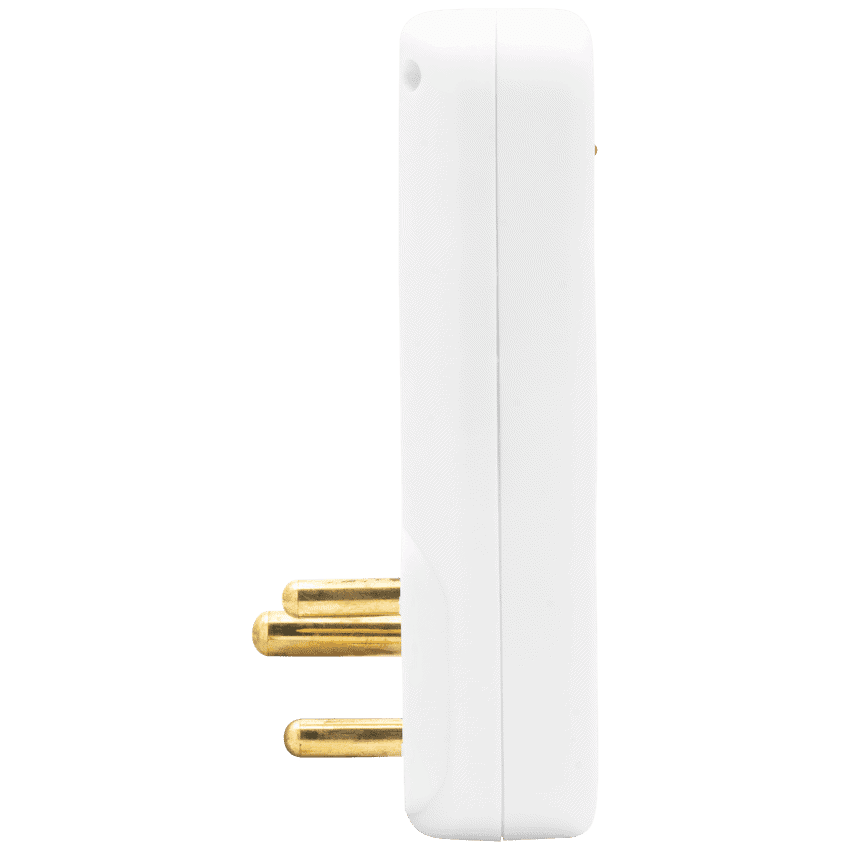 Ellies 3 Way Medium Surge Adaptor with Type C + USB - White