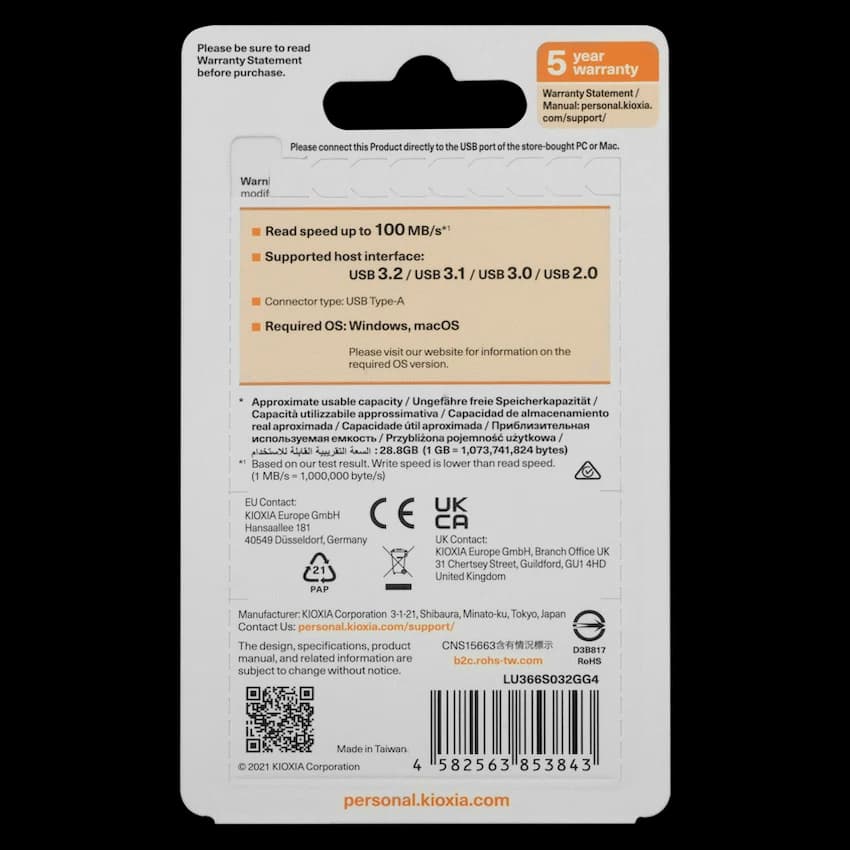 Kioxia U366 USB 3.2 32gb Metal