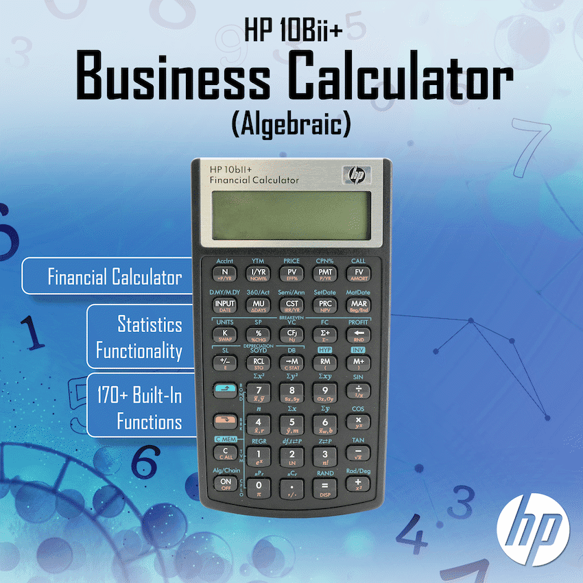 HP 10Bii+ - Business Calculator (Algebraic) - Non-Programmable