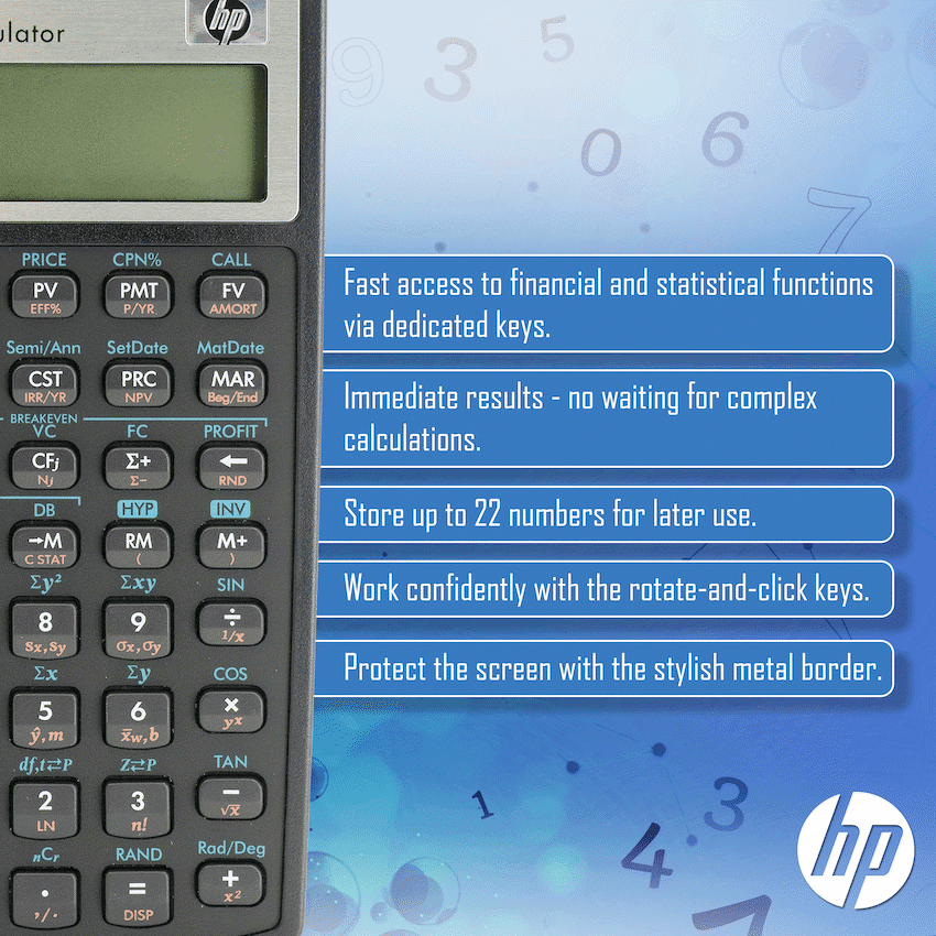 HP 10Bii+ - Business Calculator (Algebraic) - Non-Programmable