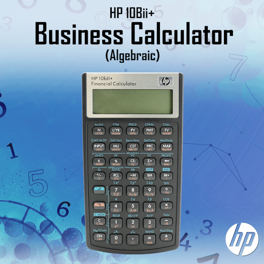 HP 10Bii+ - Business Calculator (Algebraic) - Non-Programmable