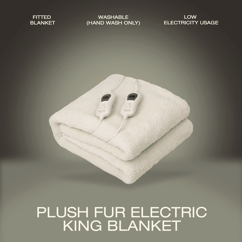 Elektra Comfort Electric Blanket - King - Fur