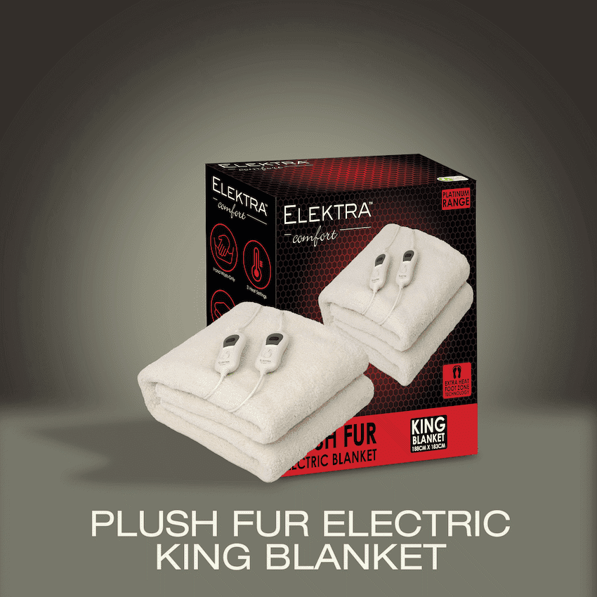 Elektra Comfort Electric Blanket - King - Fur