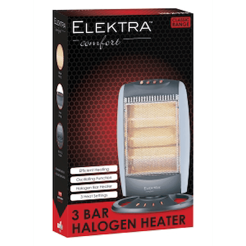Elektra 3 Bar Halogen Heater