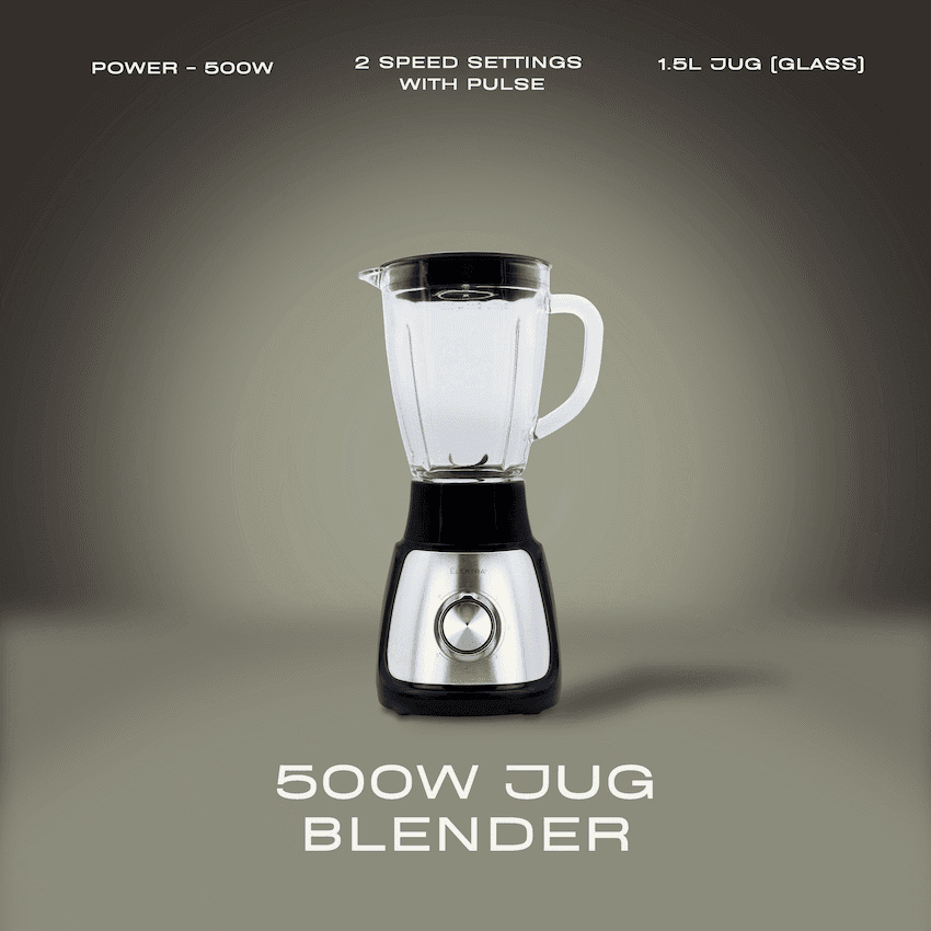 Elektra - 500w 1.5l Jug Blender (Glass Jug)