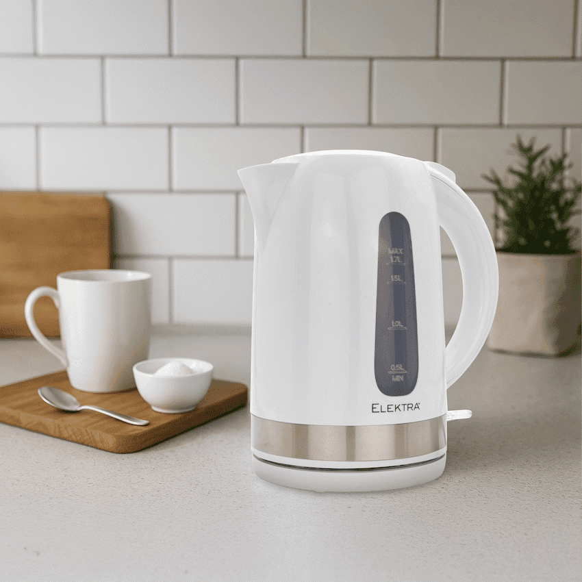 Elektra 1.7l Plastic Kettle - White