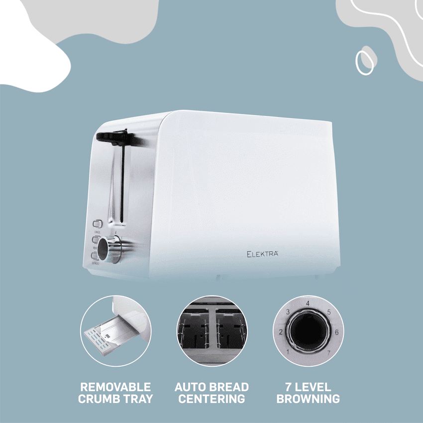 Elektra - 2-Slice Toaster - White