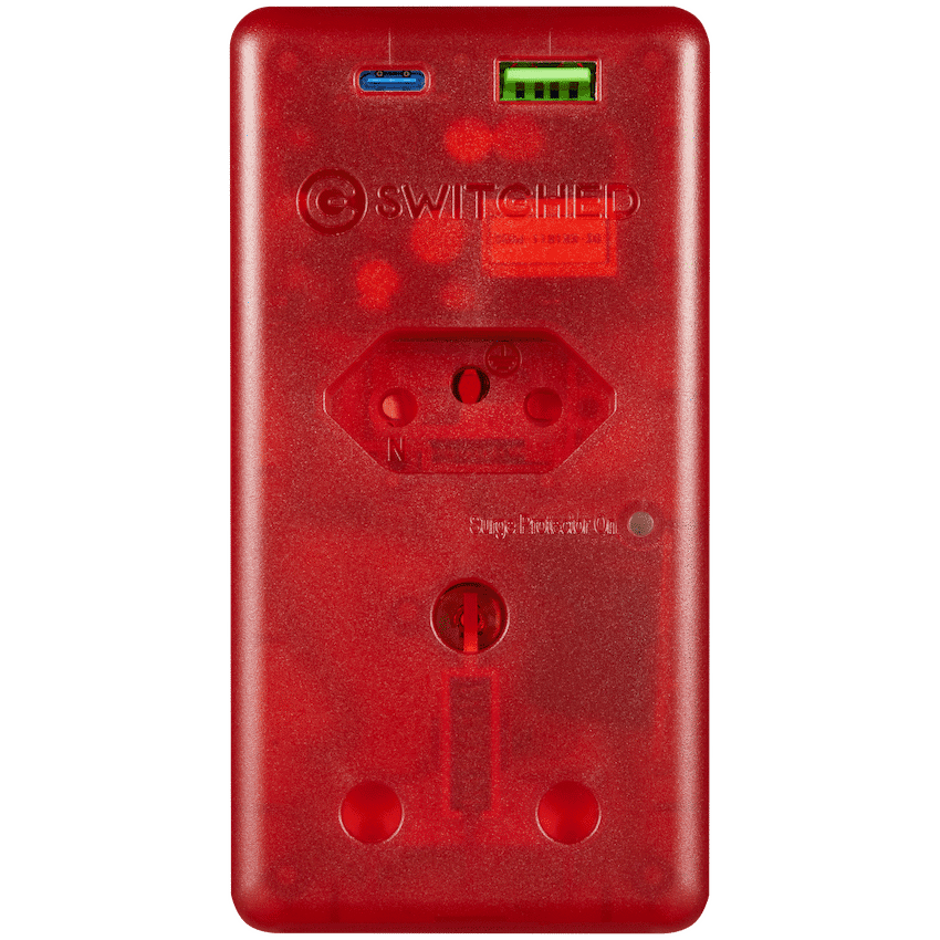 Switched High Surge Multi Adaptor with USB + Type-C PD20W