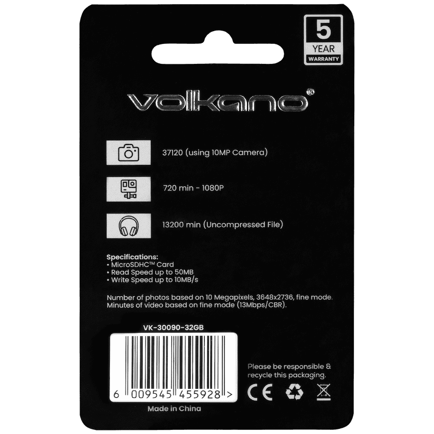 Volkano Micro Series Micro SD card 32GB - Class 10