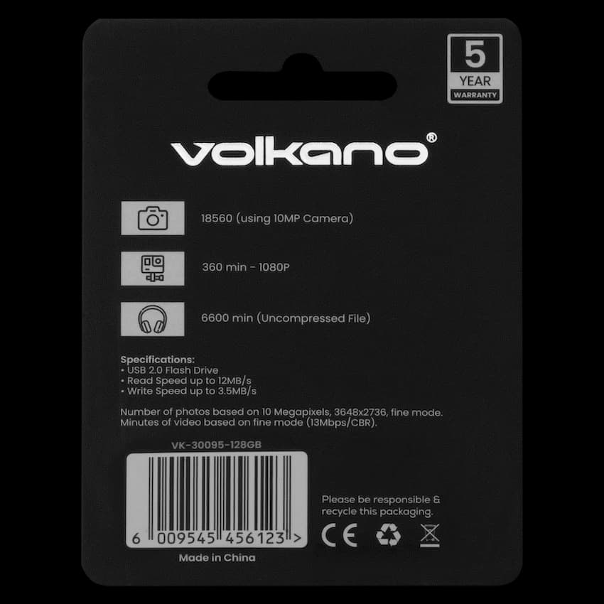 Volkano USB 2.0 Flash Drive 128gb
