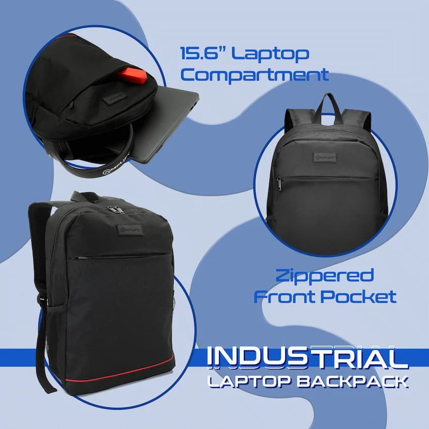 Amplify Industrial 15.6"Laptop Backpack Black