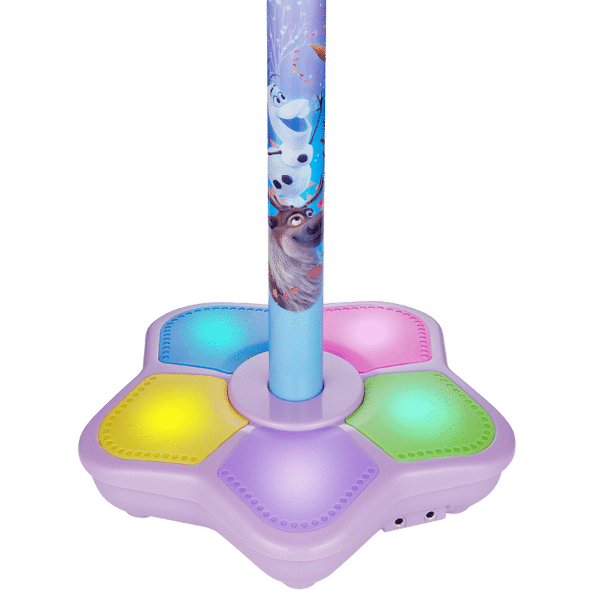 Disney Frozen Auxiliary Star Karaoke Microphone Stand with Colourful Lights