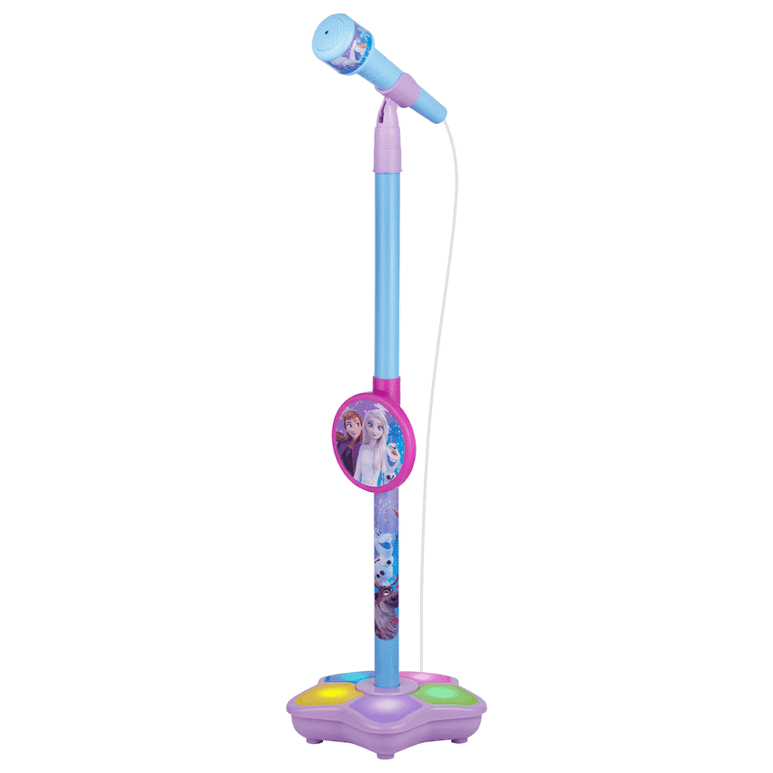 Disney Frozen Auxiliary Star Karaoke Microphone Stand with Colourful Lights