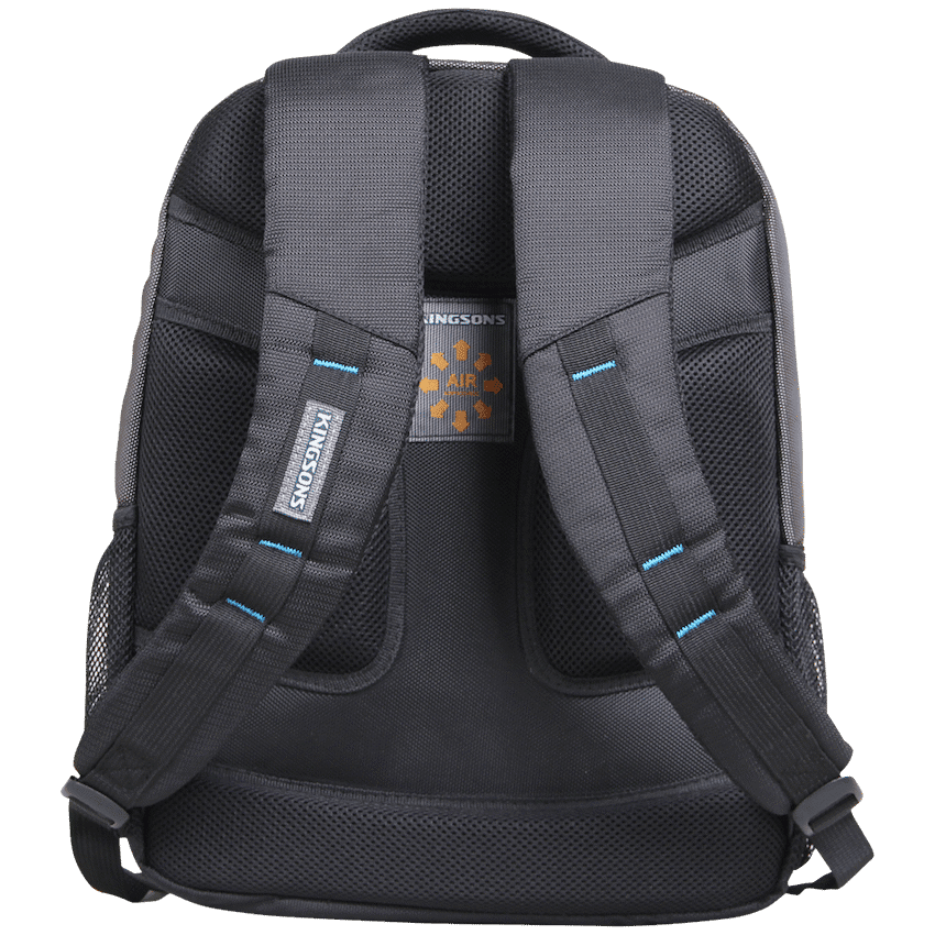 Kingsons 15.6" black laptop backpack with key chain