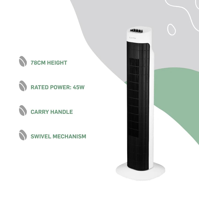 Elektra 78cm Tower Fan