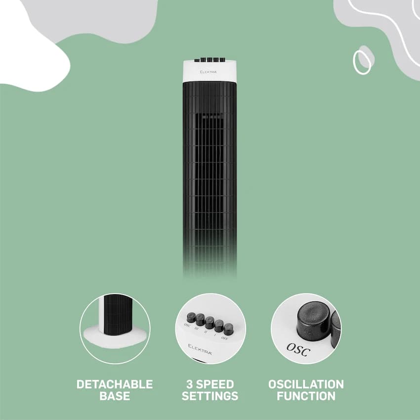 Elektra 78cm Tower Fan