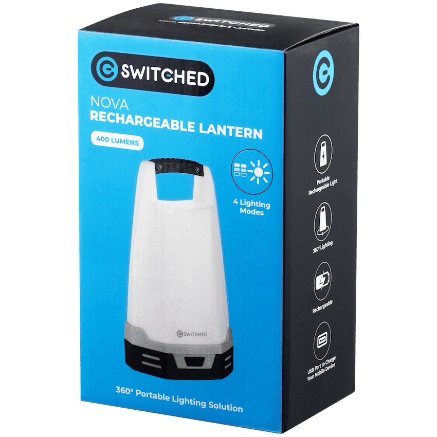Switched Nova Rechargeable Lantern - Grey