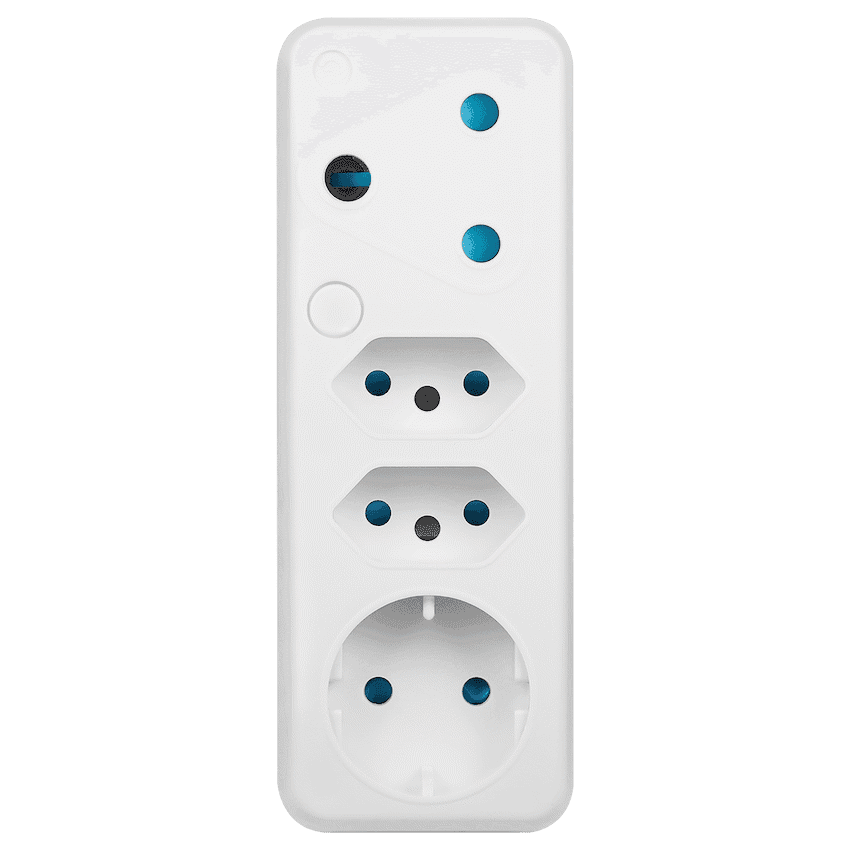 SWITCHED  4 Way Schuko Adaptor
