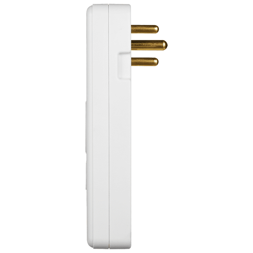 Switched 3-Way Medium Surge Adaptor - Schuko with Type-C + USB