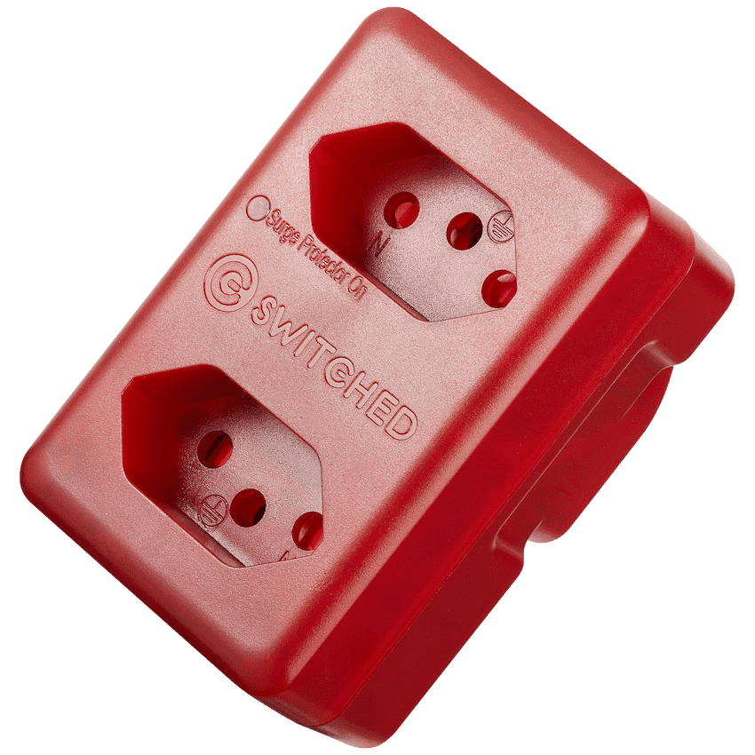 Switched High Surge 2-Way Network Router Safe Adaptor