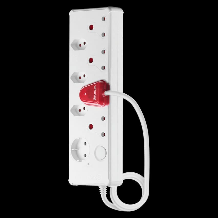 SWITCHED 8-way High Surge Multiplug 0.5m