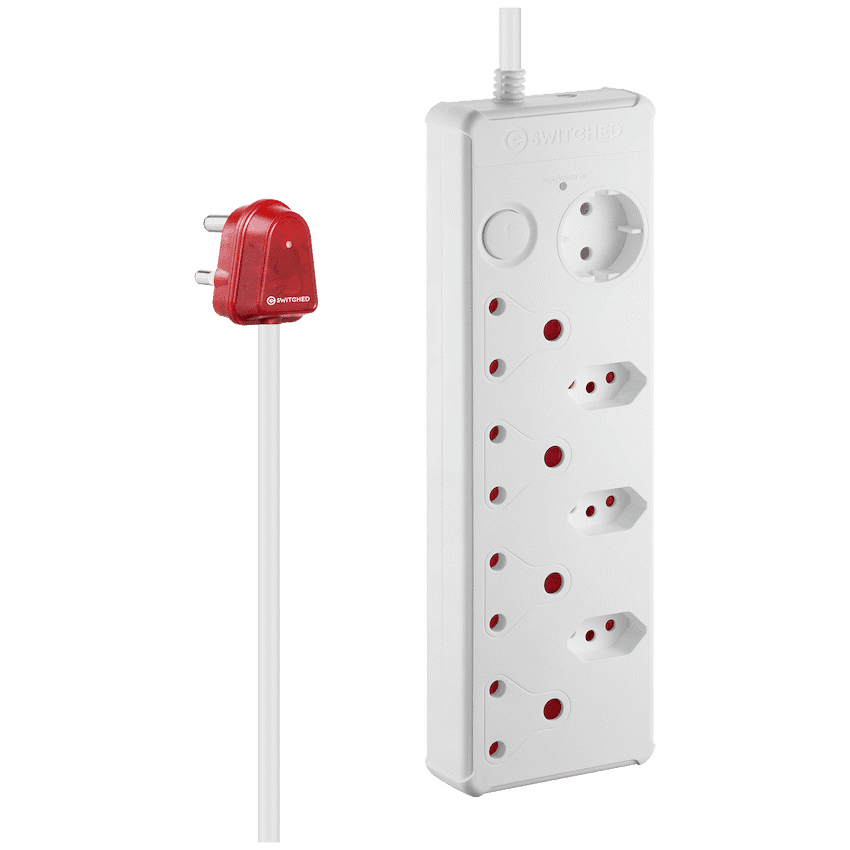 SWITCHED 8-way High Surge Multiplug 0.5m