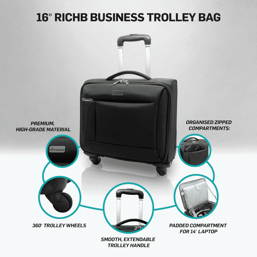 Travelwize RichB Business Trolley 16" - Black