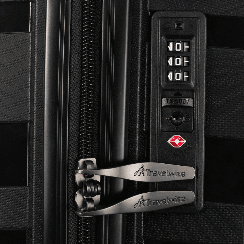 Travelwize Java PP 4-Wheel Spinner 55cm Luggage - Black