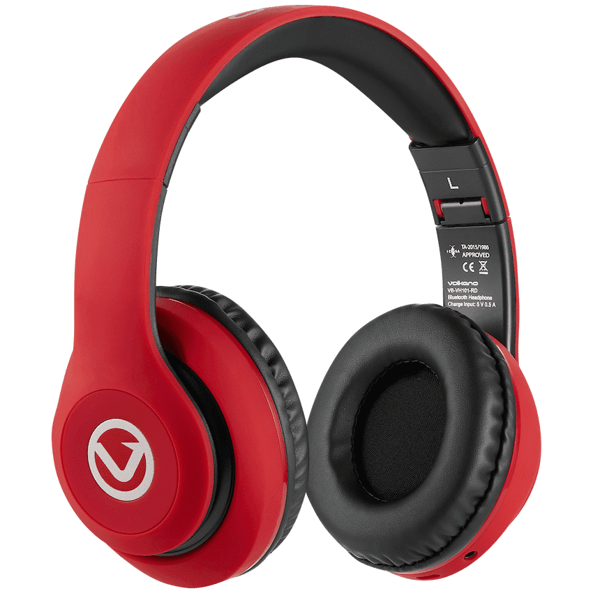 Volkano Impulse Series Bluetooth Headphones - Red