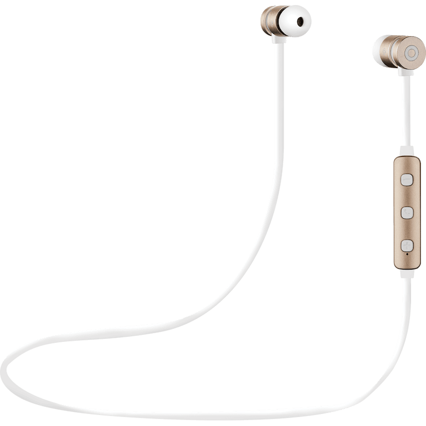 Volkano Mercury Series Bluetooth Magnetic Earphones - Gold/White